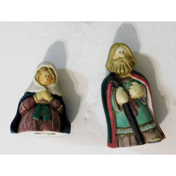 Porcelain Nativity Set 9-Piece Hand-Painted Christmas Display Holiday Workshop - Picture 11 of 16